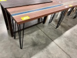 WALNUT/ APOXY SOFA TABLE 16X54X30