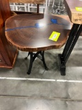 BLUE APOXY SLAB END TABLE