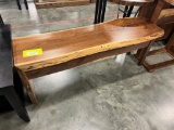 4FT LIVE EDGE BENCH