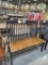 B MAPLE DEACONS BENCH 48X16X42