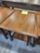 RUSTIC CHERRY WEDGE SIDE TABLE 22X22X16 ALMOND
