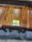 RUSTIC CHERRY WEDGE SIDE TABLE 22X22X16 ALMOND