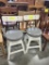 B MAPLE 25 IN BAR CHAIR WHITE AND GREY