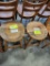 B MAPLE BARNWOOD STOOL 21 IN CHOC. SPICE/NATURAL