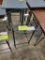 STEEL GLASS OCCASIONAL TABLE 20X26
