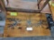 RUSTIC WHITE OAK W EPOXY COFFEE TABLE 34X20X19