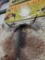 BULL HORNS WRAPPED IN BARNROPE ACCENTED W COWHIDE 44IN