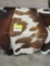BRAZILIAN COWHIDE RUG BROWN AND WHITE 84X79
