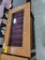 OAK GLASS TOP COFFEE TABLE VELVET INLAY 42X24X20