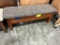 UPHOLSTERED OAK STORAGE BENCH 4FT