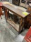 WORMY MAPLE ACCENT TABLE 9X36X32 LONG OAK