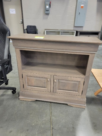 B MAPLE TWO DOOR BOOKCASE 44X15X40 DRIFTWOOD