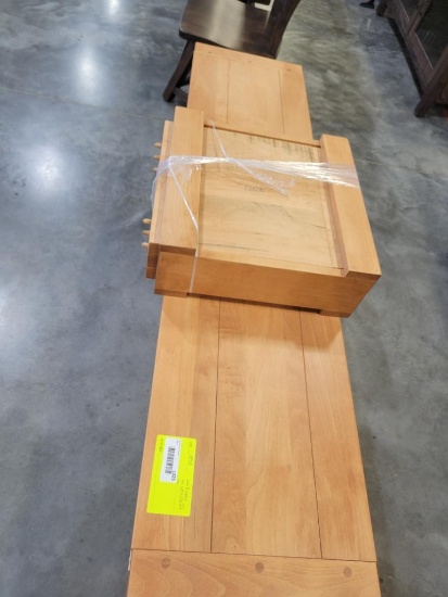B MAPLE EXTEND A BENCH 60X15X24 W 3 LEAVES