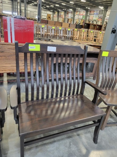 B MAPLE DEACONS BENCH 36X16X42