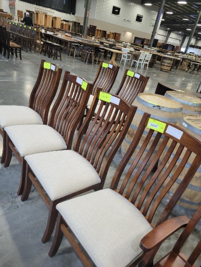RUSTIC CHERY\RY SIDE CHAIR W/ FABRIC SEAT
