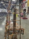 72IN HICKORY LADDER QUILT RACK