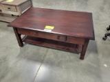 B MAPLE COFFEE TABLE 28X46 RICH CHERRY