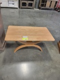 OAK BENT LEG COFFEE TABLE 24X42X19 NATURAL