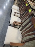B MAPLE 2 SIDE CHAIRS 2 ARM CHAIRS W UPHOLSTERED SEATS