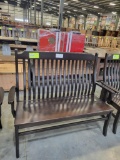 B MAPLE DEACONS BENCH 48X16X42