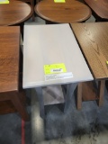 B MAPLE END TABLE 14X22X25 ANTIQUE SHADOW AND BLACK GLAZE