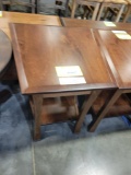 RUSTIC CHERRY WEDGE SIDE TABLE 22X22X16 MEDIUM