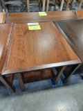 RUSTIC CHERRY WEDGE SIDE TABLE 22X22X16 MEDIUM