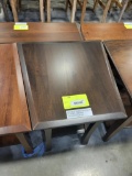 RUSTIC CHERRY WEDGE TABLE 22X22X16 COCOA