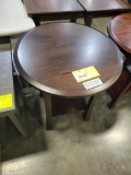 RUSTIC CHERRY 22 IN ROUND END TABLE COCOA