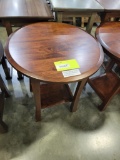 RUSTIC CHERRY 22 IN ROUND END TABLE MICHAELS