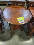 RUSTIC CHERRY 22 IN ROUND END TABLE MICHAELS
