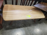 R WALNUT/WORMY MAPLE COFFEE TABLE 22X48X18 NATURAL