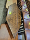 B MAPLE/ONYX END TABLE 22X59X24 FLAMING BIRCH-TANBARK
