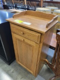 OAK TILT OUT TRASH CAN 22X16X41 FRUITWOOD
