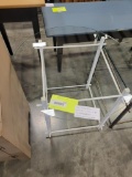 STEEL GLASS OCCASIONAL TABLE 25X22