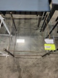 STEEL GLASS OCCASIONAL TABLE 24X 24X19