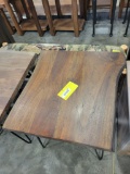 TEAKWOOD LIVE EDGE END TABLE 22X24X24