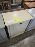 MAPLE TRASH CONTAINER 24X14X32 PAINTED CREAM