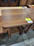 WALNUT END TABLE 21X24X27 CLEARCOAT