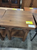 WALNUT END TABLE 21X24X27 CLEARCOAT