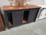 ROUGH SAWN MAPLE MISSION TV STAND 60X20X34 ASBURY/ONYX