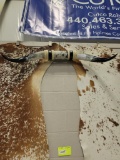 BULL HORNS WRAPPED IN BARNROPE AND LEATHER W COWHIDE 44IN