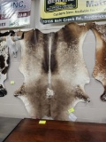 BRAZILIAN COWHIDE RUG SPOTTED TAN GRAY 88X80