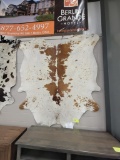 BRAZILIAN BROWN AND WHITE COWHIDE RUG 92X80