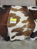 BRAZILIAN COWHIDE RUG BROWN AND WHITE 84X79