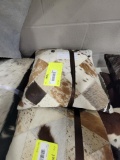 SET OF 2 QUILTED COWHIDE PILLOWS