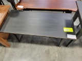 POPLAR COUNTRY COFFEE TABLE 18X40X19 PAINTED BLACK