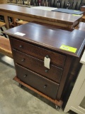 QSWO SERVING CART W DRAWERS 30X22X33 RICH TOBACCO