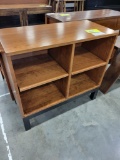 RUSTIC CHERRY AND BR MAPLE BOOKCASE 34X16X31 SEELY/EBONY