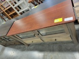 CHERRY AND MAPLE TV STAND 60X20X30 MICHAELS AND GRAY